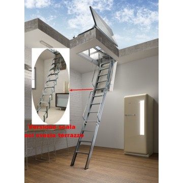Loft ladder galvanized iron roof ROMA